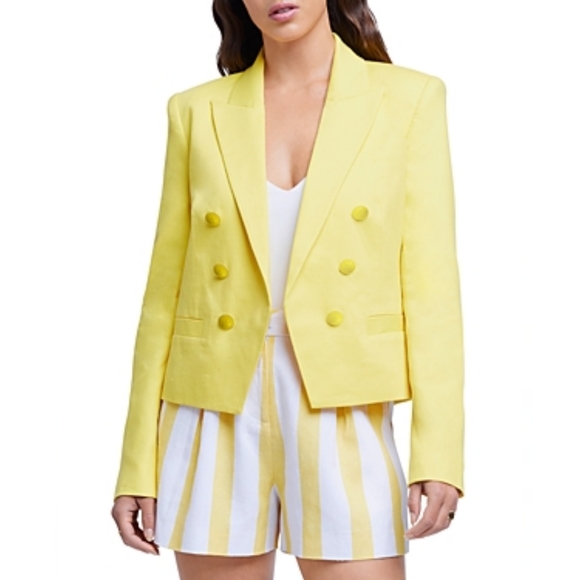 L'AGENCE Brooke Double Breasted Crop Blazer - Picture 3 of 6